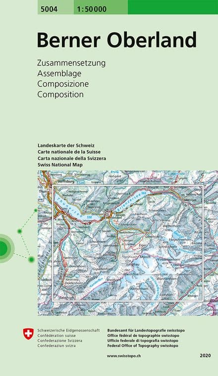 5004 Berner Oberland - Swiss Survey 1:50,000