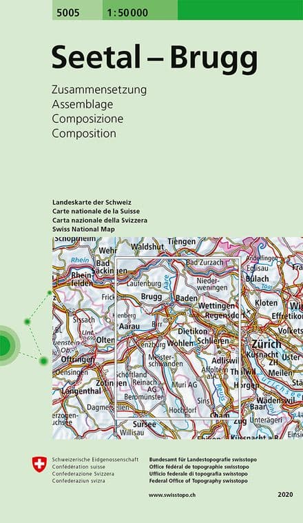 5005 Seetal Brugg - Swiss Survey 1:50,000
