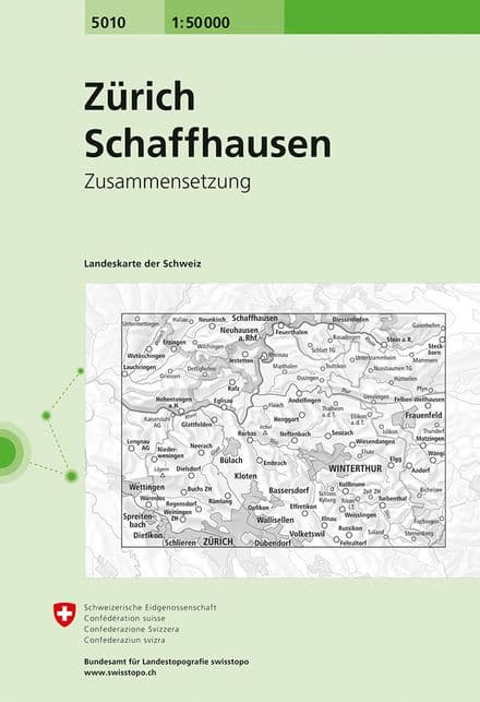 5010 Zurich Schaffhausen - Swiss Survey 1:50,000