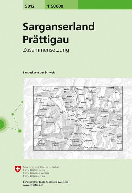 5012 Flumserberge Prattiqau - Swiss Survey 1:50,000