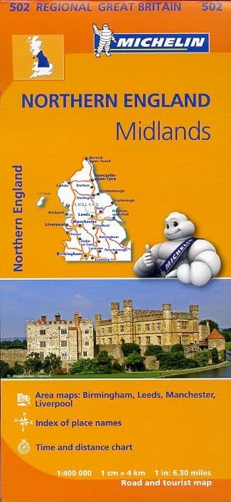 502 Michelin Map Northern England & The Midlands