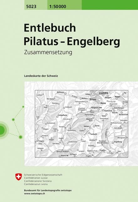 5023 Entiebuch Pilatus Engelberg - Swiss Survey 1:50,000