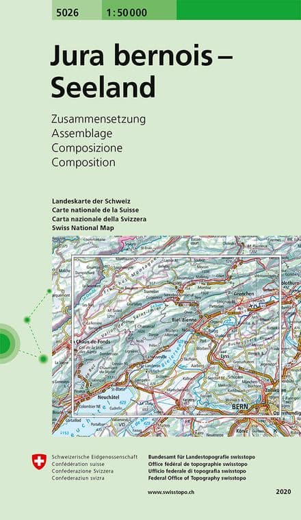 5026 Jura Bernois Seeland - Swiss Survey 1:50,000