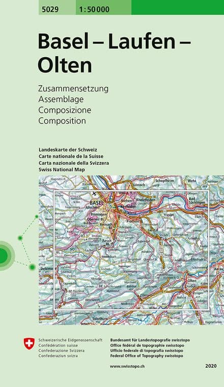 5029 Basel Laufen Olten - Swiss Survey 1:50,000