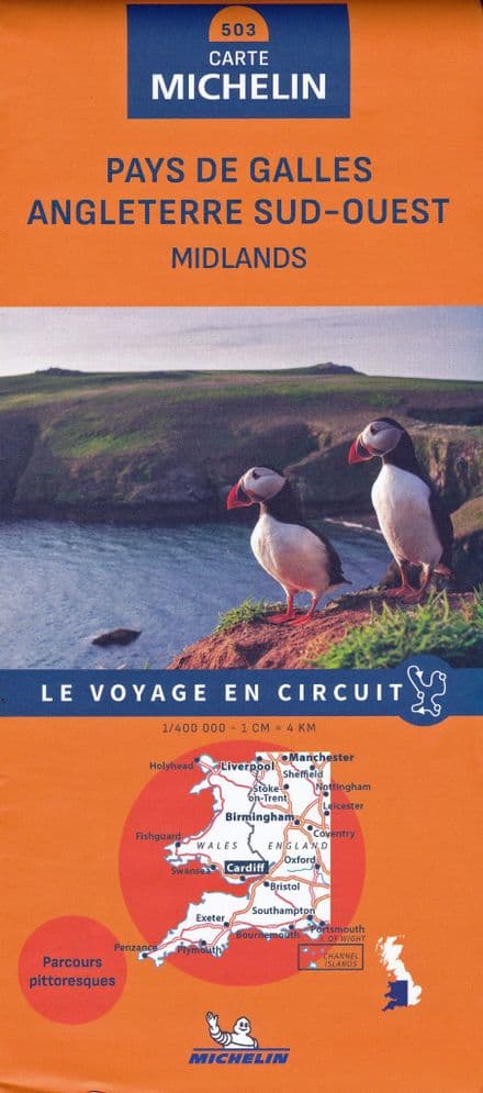 503 Michelin Map Wales, South West England & The Midlands