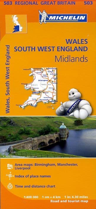 503 Michelin Map Wales, South West England & The Midlands
