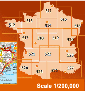 514 - Ile de France Michelin Regional Map 2024 - SALE
