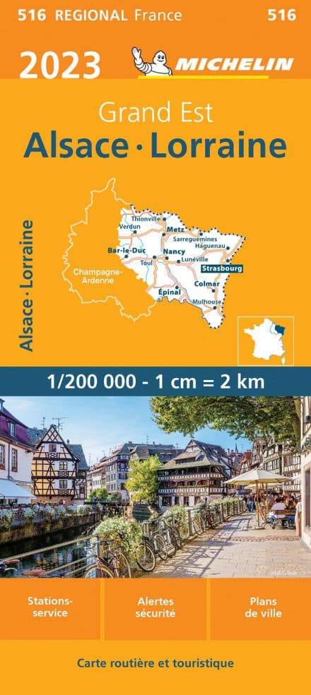 516 Alsace Lorraine - Michelin Regional Map 2023 - SALE (1)