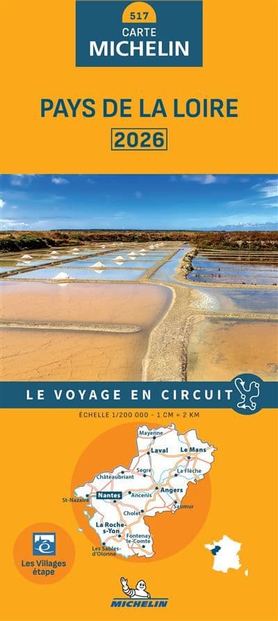 517 Pays de la Loire - Michelin Regional Map 2026