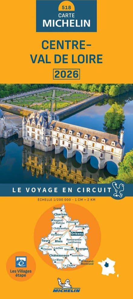 518 Central France - Michelin Regional Map 2026