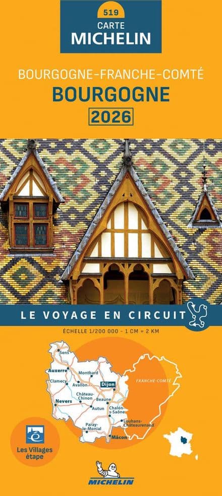 519 Burgundy - Michelin Regional Map 2025
