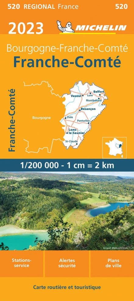 520 - Franche Comte - Michelin Regional Map 2023 - SALE (3)