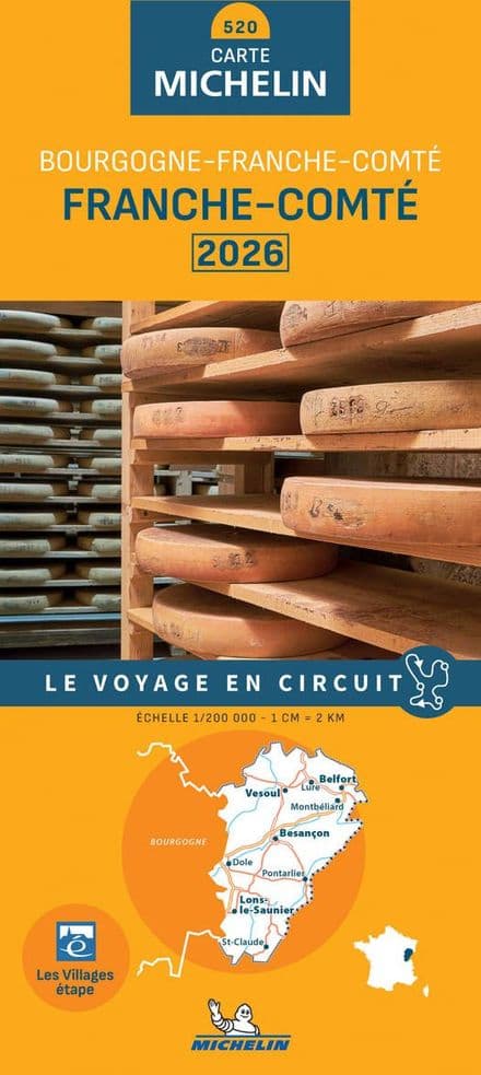 520 Franche-Comte - Michelin Regional Map 2026
