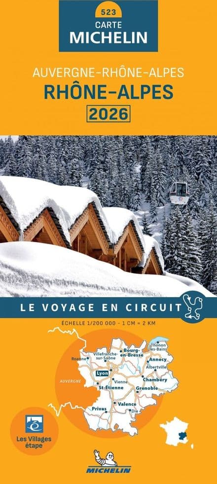 523 Rhone - Alps - Michelin Regional Map 2026