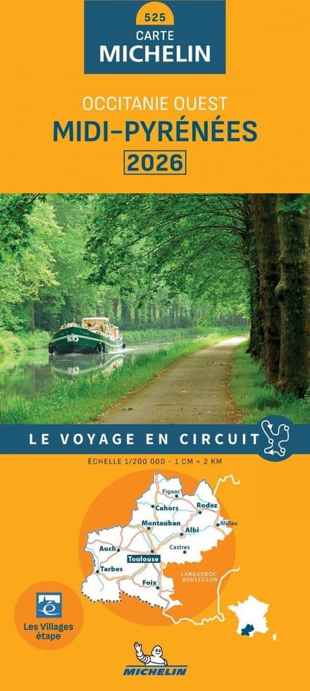 525 Midi Pyrenees - Michelin Regional Map 2026