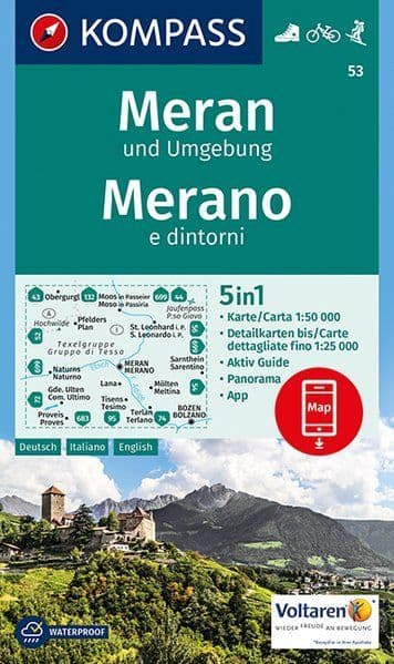 53 Meran & surroundings 1:50,000 Kompass