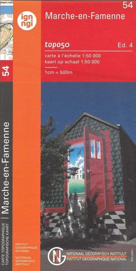 54 NGI Belgian 1:50,000 Topo Map - Marche en Famenne