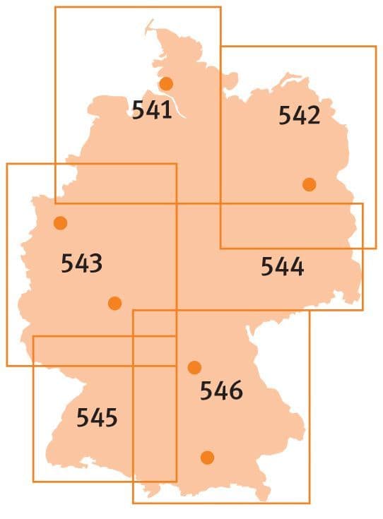 Michelin Map Germany Mid West 1:350,000