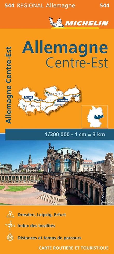 544 Germany Mid East - Michelin Regional Map