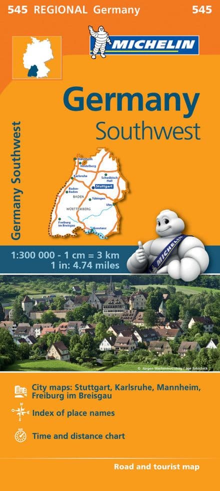 545 Germany South West - Michelin Regional Map
