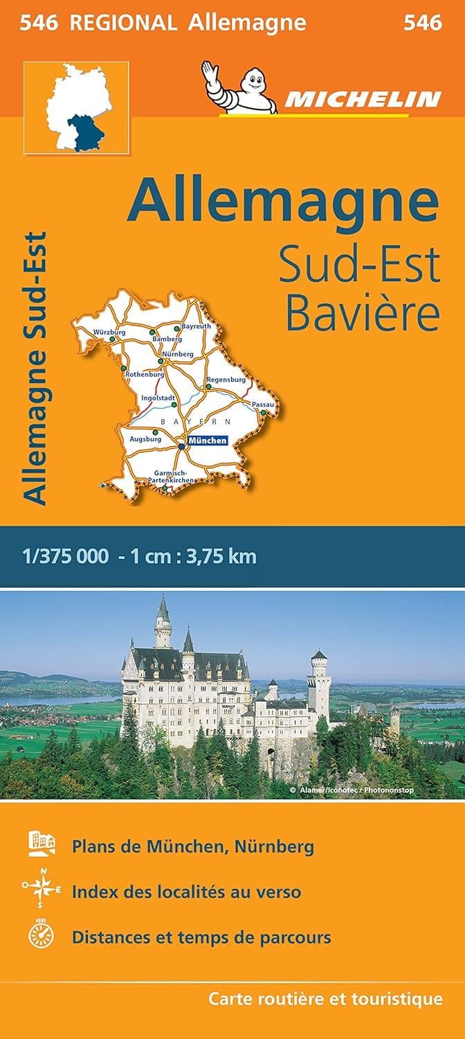 Michelin Map Germany South East 1:375,000