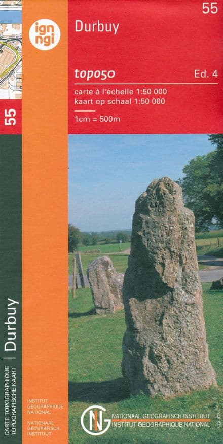 55 NGI Belgian 1:50,000 Topo Map - Durbuy