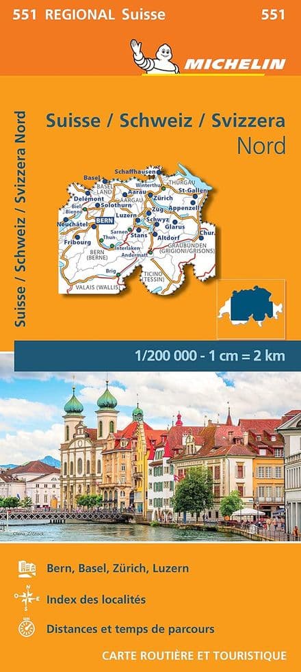 551 Switzerland North - Michelin Regional Map