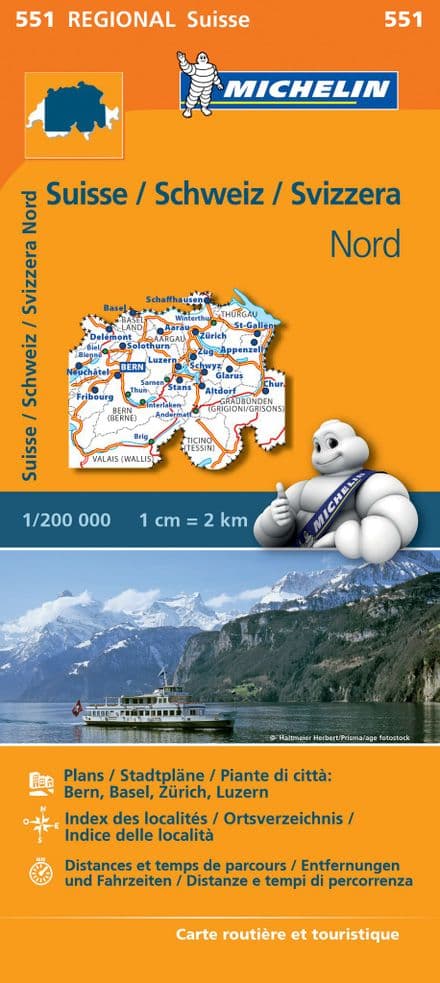 551 Switzerland North - Michelin Regional Map
