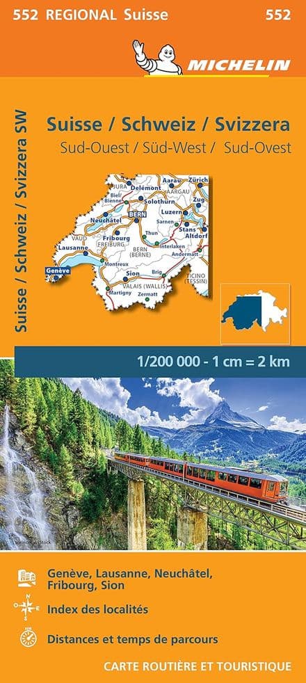 552 Switzerland West - Michelin Regional Map