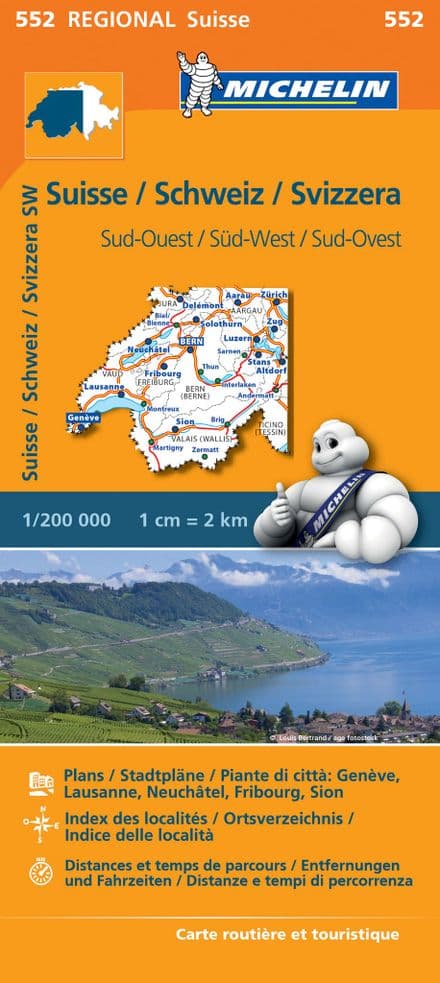 552 Switzerland West - Michelin Regional Map