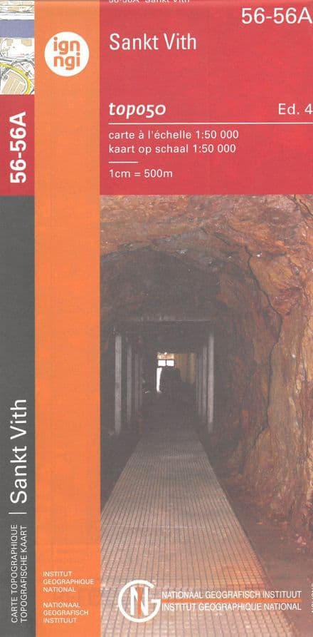 56 & 56A NGI Belgian 1:50,000 Topo Map - Sankt Vith