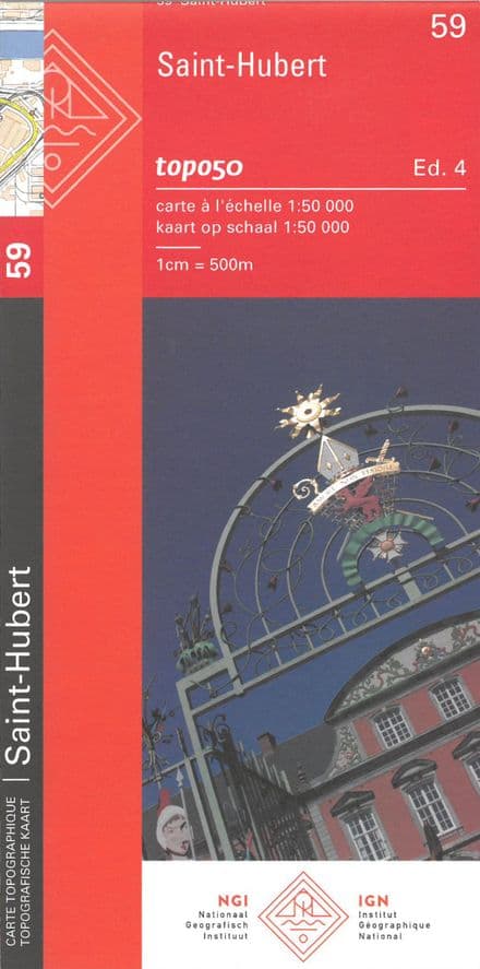 59 NGI Belgian 1:50,000 Topo Map - St Hubert