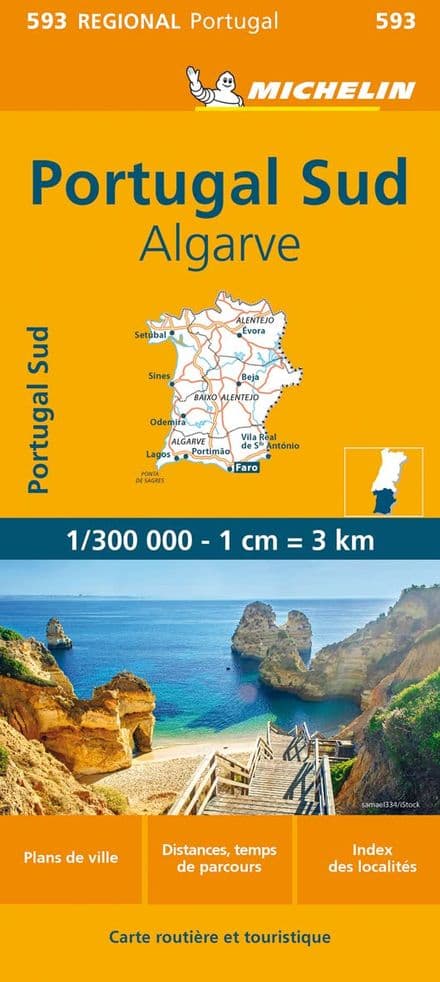 593 Portugal South, Algarve Michelin Regional Map