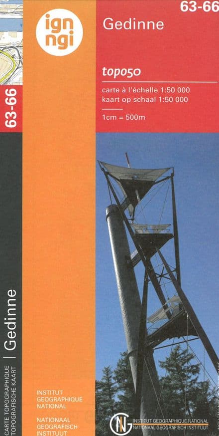 63 - 66 NGI Belgian 1:50,000 Topo Map - Gedinne