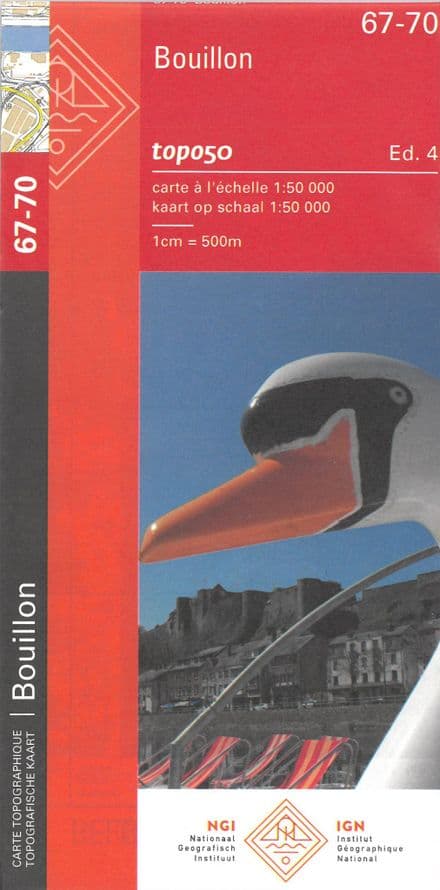 67 - 70 NGI Belgian 1:50,000 Topo Map - Bouillon