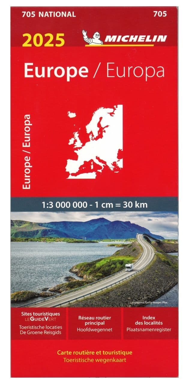 705 Michelin Europe 2025 Folded Planning Map