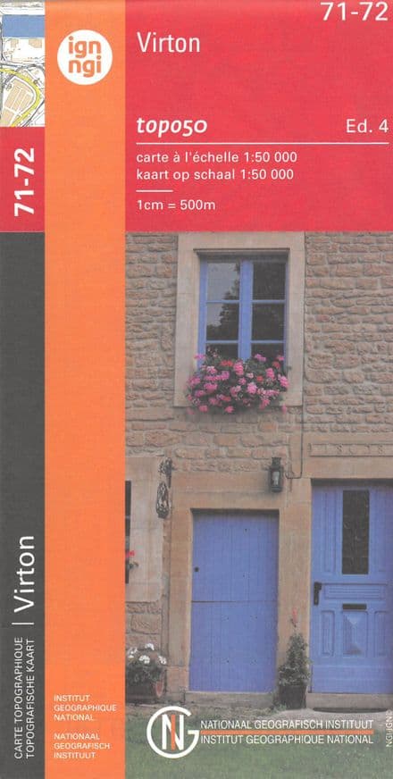 71 - 72 NGI Belgian 1:50,000 Topo Map - Virton