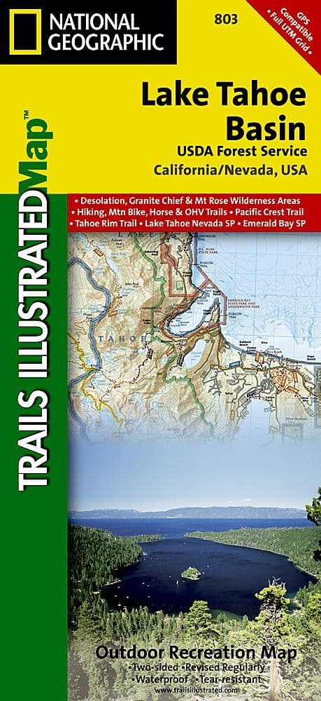 803 Lake Tahoe Basin National Geographic Topographic Map