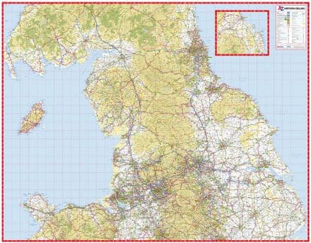 A-Z Northern England Road Map