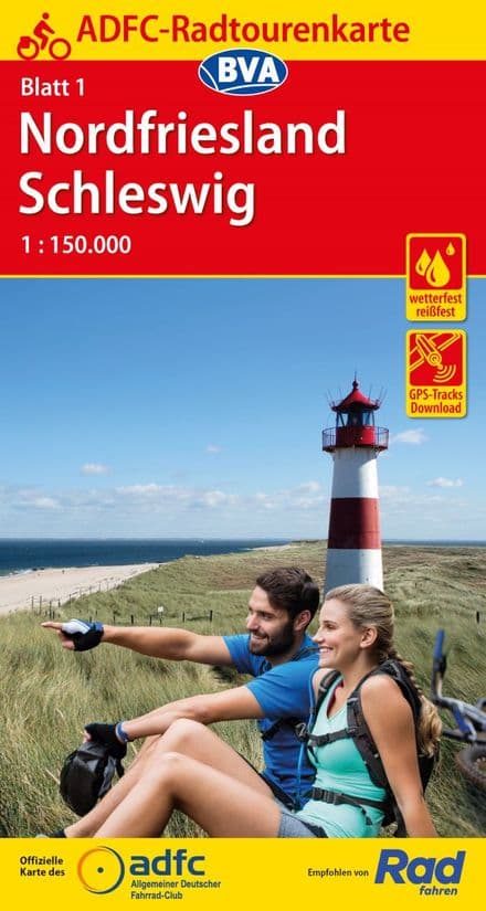 ADFC - Germany - 01 Nordfriesland & Schleswig Cycling Map