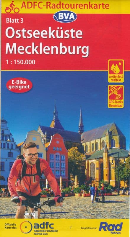 ADFC - Germany - 03 - Ostseeküste & Mecklenburg Cycling Map