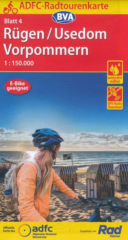 ADFC - Germany - 04 - Rügen & Usedom & Vorpommern Cycling Map