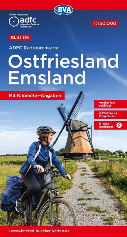 ADFC - Germany - 05 Ostfriesland & Emsland Cycling Map