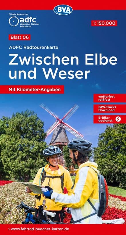 ADFC - Germany - 06 - Zwischen Elbe & Weser Cycling Map