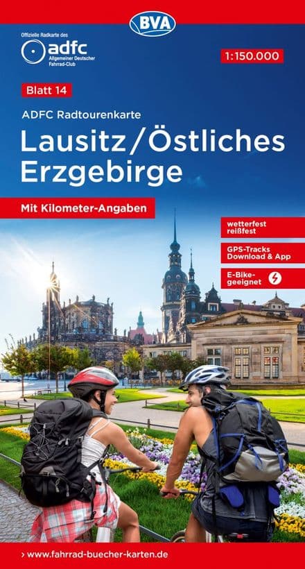 ADFC - Germany - 14 - Lausitz / Ostliches Erzgebirge Cycling Map