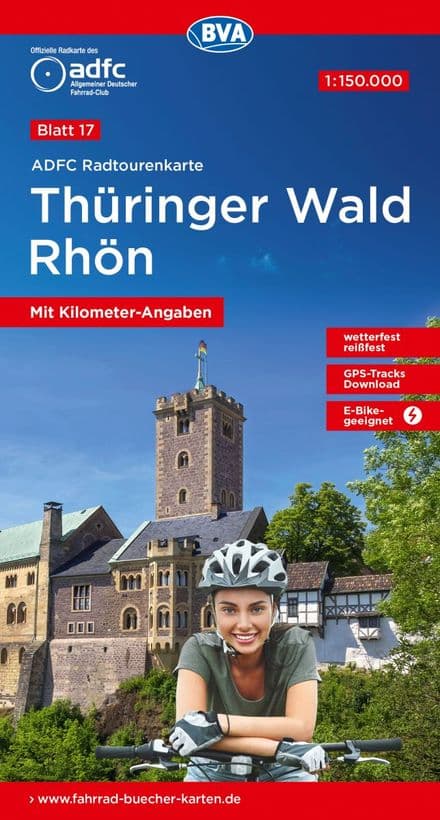 ADFC - Germany - 17 - Thüringer Wald / Rhön Cycling Map
