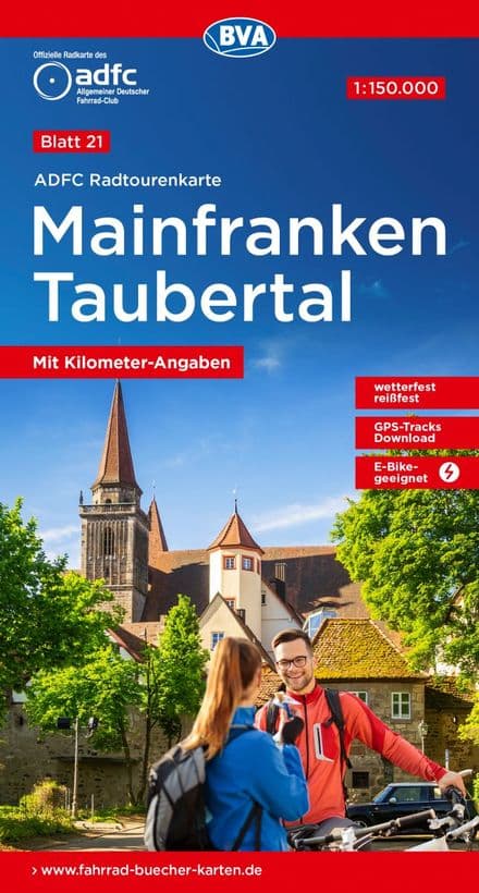 ADFC - Germany - 21 - Mainfranken / Taubertal Cycling Map