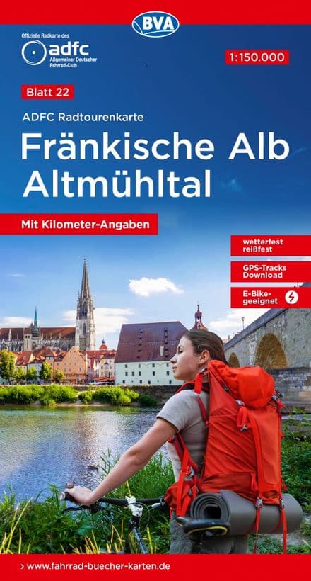 ADFC - Germany - 22 - Fränkische Alb / Altmühlal Cycling Map