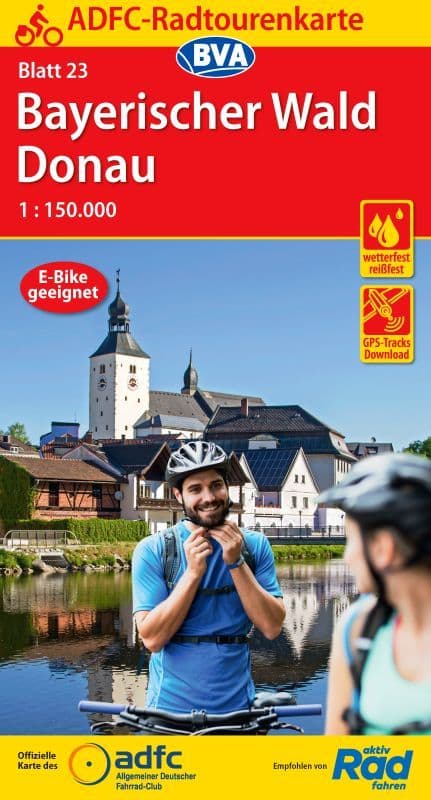 ADFC - Germany - 23 - Bayerischer Wald / Donau Cycling Map