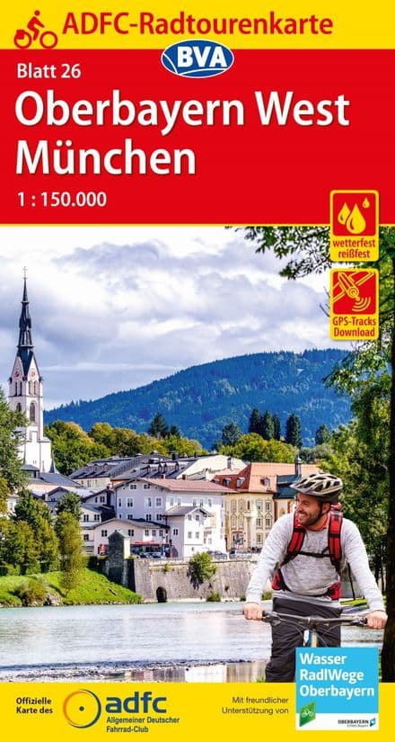 ADFC - Germany - 26 - Oberbayern West / München Cycling Map